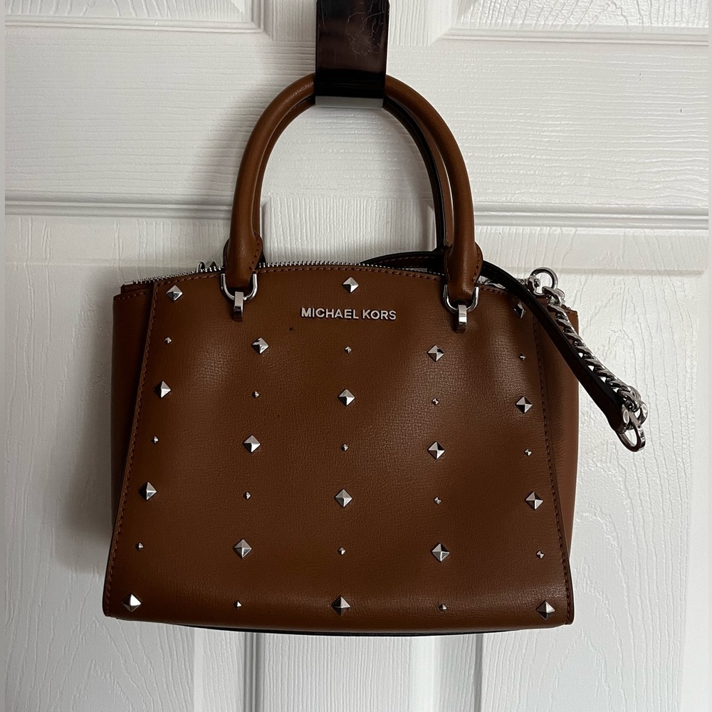 MICHAEL KORS Brown Studded Bag